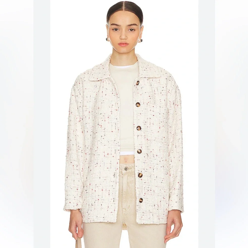 Favorite Daughter The Talullah Cinque Tweed Jacket Blazer Minimalist REVOLVE XL - Picture 2 of 14